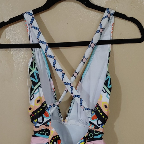 Summer Mae 🆕 Deep V-Neck Low Back Swimsuit 3XL - Picture 7 of 16